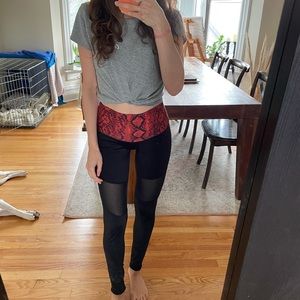 Beach Riot Sport Lexi Legging Red Snake